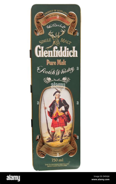 Vintage Glenfiddich Malt Scotch Collector Metal Tin Container 